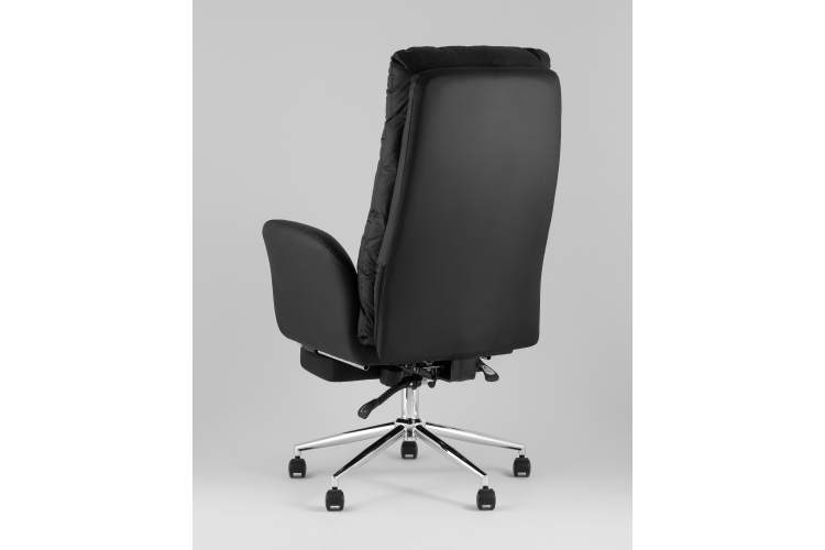 Кресло руководителя TopChairs Solid NC с оттоманкой черный-5