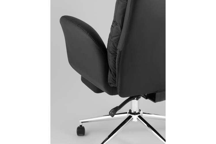 Кресло руководителя TopChairs Solid NC с оттоманкой черный-6