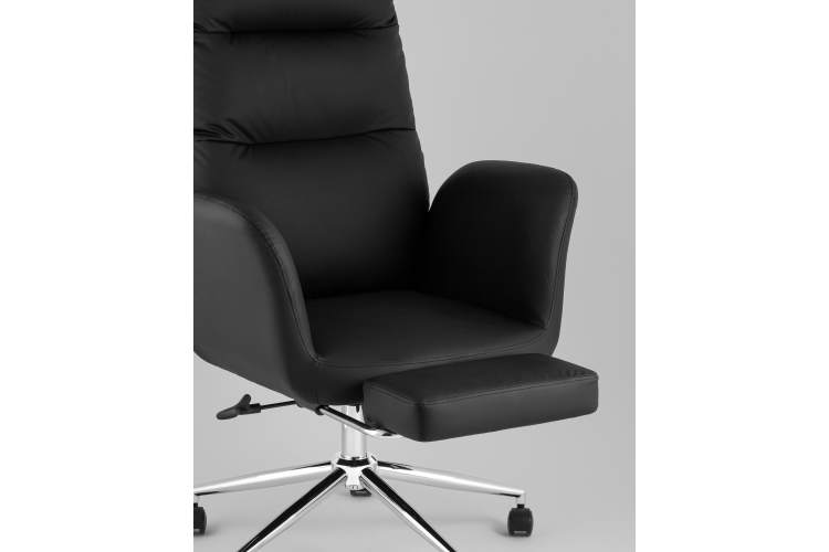 Кресло руководителя TopChairs Solid NC с оттоманкой черный-9