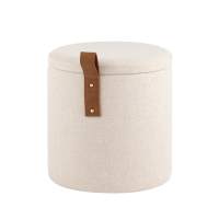 Пуф с ящиком Эркки рогожка XS белый