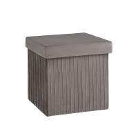 Пуф складной с ящиком Store Square антрацитовый в гостиную