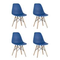 Стул Eames Style DSW синий x4 (разборный каркас) Стул Eames Style DSW синий x4 (разборный каркас)
