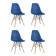 Стул Eames Style DSW синий x4 (разборный каркас)