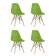 Стул Eames Style DSW зеленый x4 (разборный каркас)