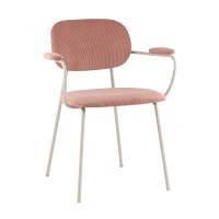 Стул Кэрол пыльно-розовый серые ножки