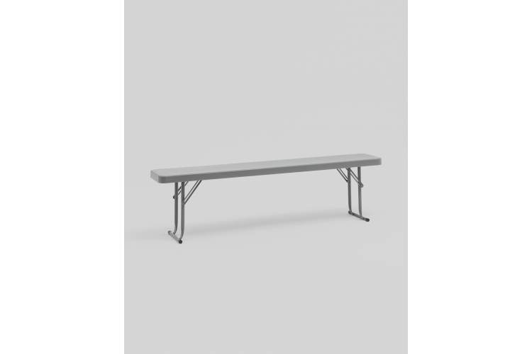 Скамейка складная 152*25*42 см серая-1