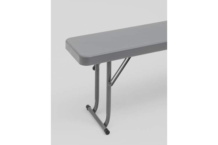 Скамейка складная 152*25*42 см серая-3