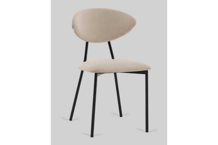 Стул обеденный Квинси велюр кремовый-1