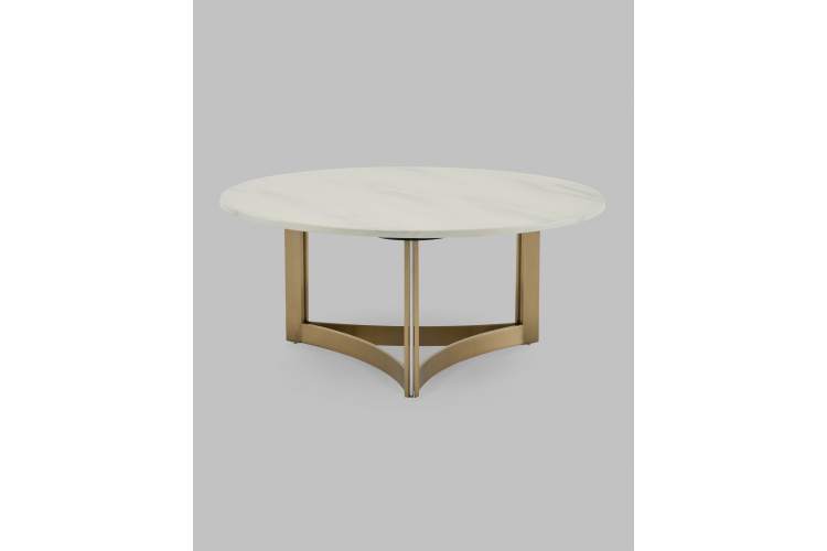 Журнальный столик Кассия 90*90 см светлая керамика-1