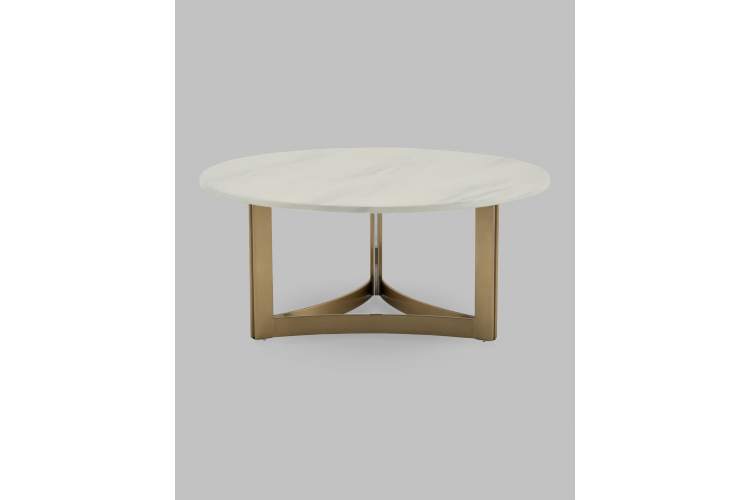 Журнальный столик Кассия 90*90 см светлая керамика-2