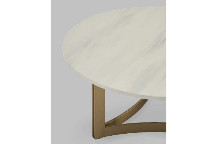 Журнальный столик Кассия 90*90 см светлая керамика-4