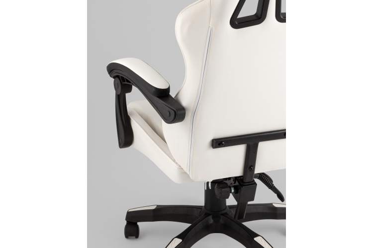 Кресло спортивное TopChairs Phantom бело-черный-7