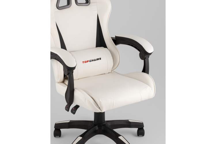 Кресло спортивное TopChairs Phantom бело-черный-8