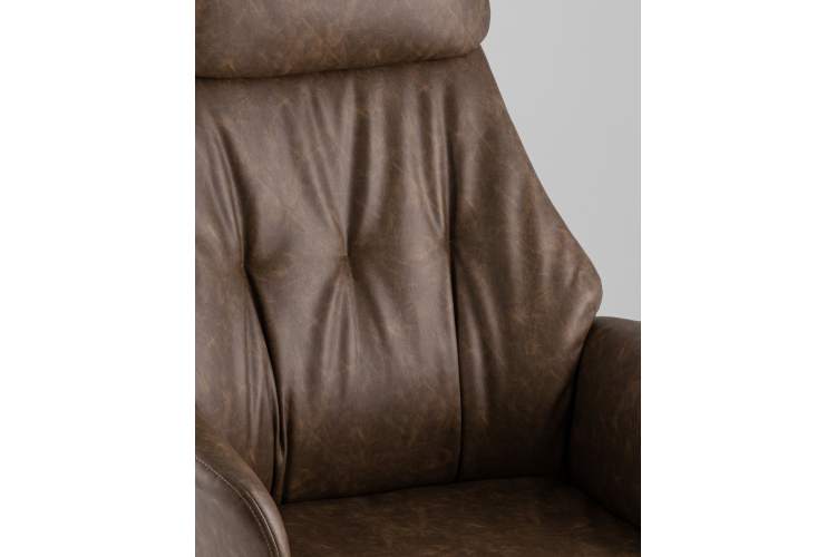 Кресло офисное TopChairs Neoma коричневый экокожа-8