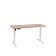 Стол с регулировкой высоты, 1 мотор, память 3 уровня высоты,белый, 140*60 см, светлое дерево