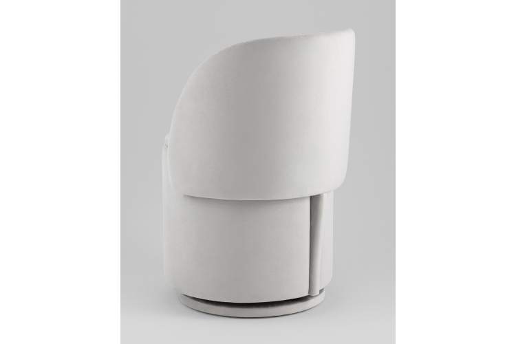 Пуф-трансформер Таунсвилл вращающийся с ящиком велюр светло-серый-5