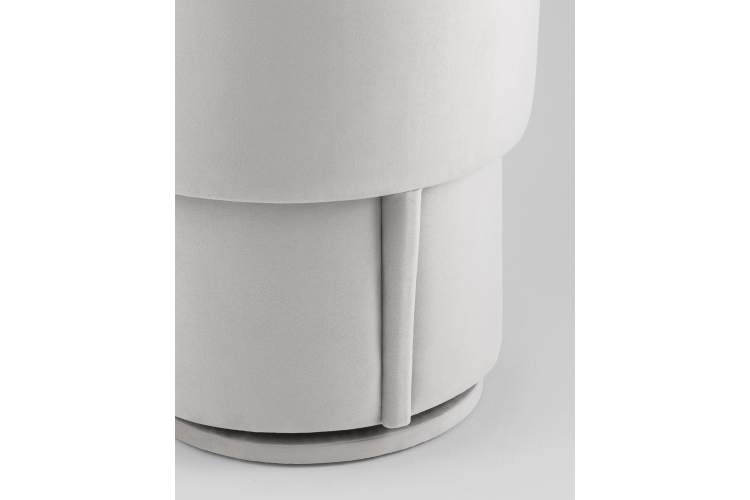 Пуф-трансформер Таунсвилл вращающийся с ящиком велюр светло-серый-8