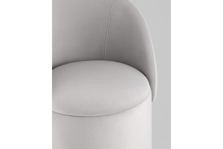 Пуф-трансформер Таунсвилл вращающийся с ящиком велюр светло-серый-9