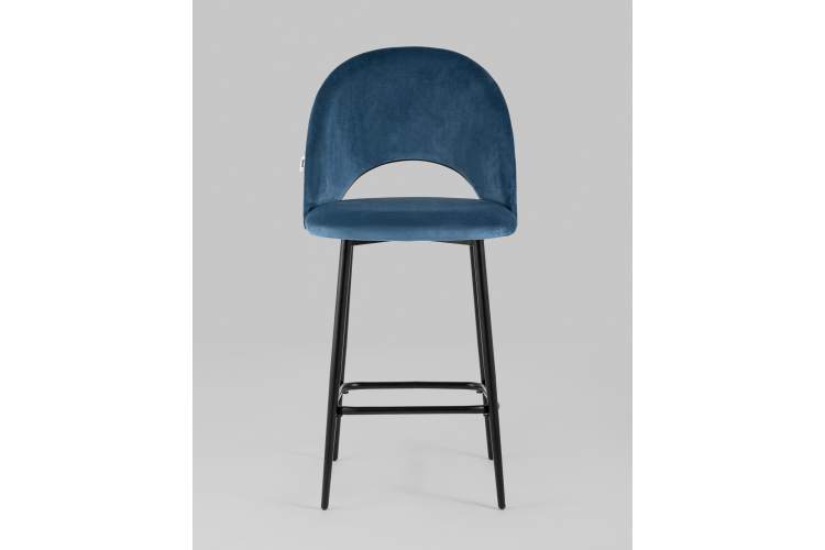 Стул полубарный Меган SN велюр пыльно-синий-2