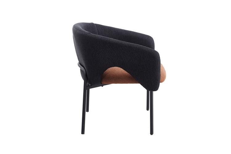 Кресло лаунж Afrida рогожка тёмно-синий терракот-2