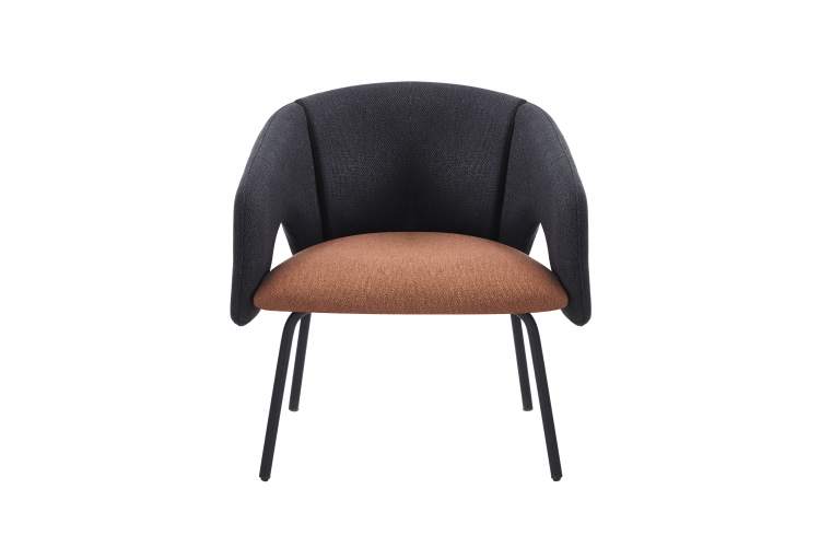 Кресло лаунж Afrida рогожка тёмно-синий терракот-1