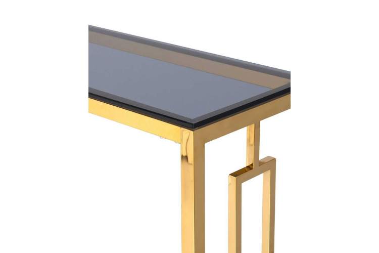 Консоль БРУКЛИН 115*30 золото стекло smoke-1