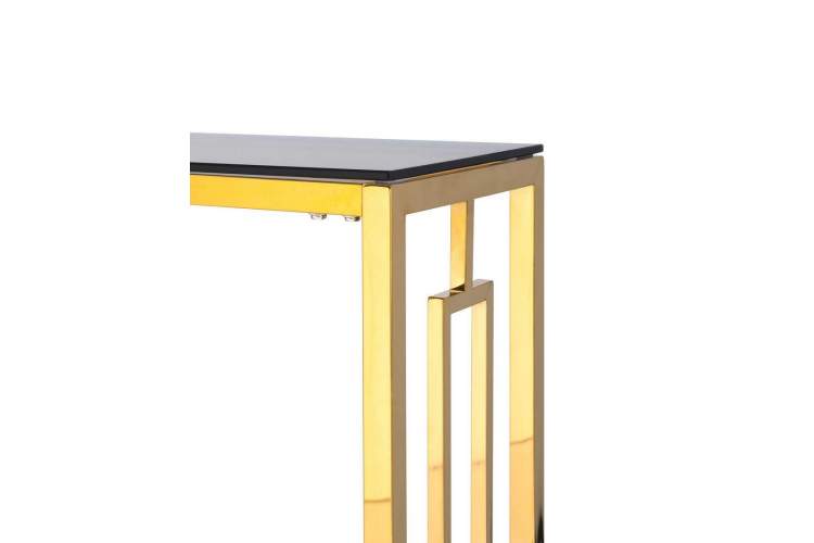 Консоль БРУКЛИН 115*30 золото стекло smoke-2