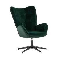 Кресло Филадельфия велюр изумрудный ножка черная в гостиную