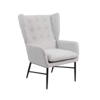 Кресло Мэйден гусиная лапка серый