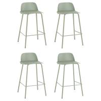 Стул полубарный Mist серо-зеленый 4 шт
