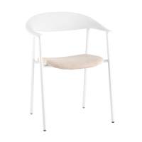 Стул Eila с подушкой пластик белый