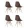 Стул Eames Style DSW коричневый x4 (разборный каркас)