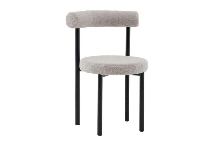 Стул обеденный Флорео букле светло-серый