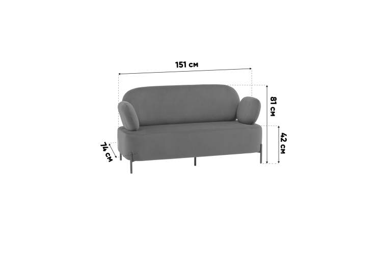 Диван Кэнди велюр бежевый-8