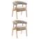 Стул обеденный Zubo с деревянными ножками бежевый 2 шт.