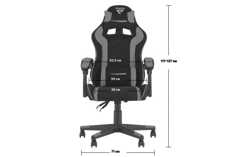 Кресло спортивное TopChairs Shadow черно-зеленый-8