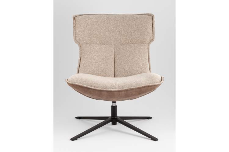 Кресло лаунж Sway бежевый с коричневым-2