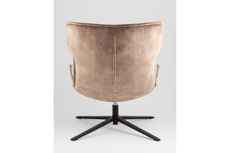 Кресло лаунж Sway бежевый с коричневым-4