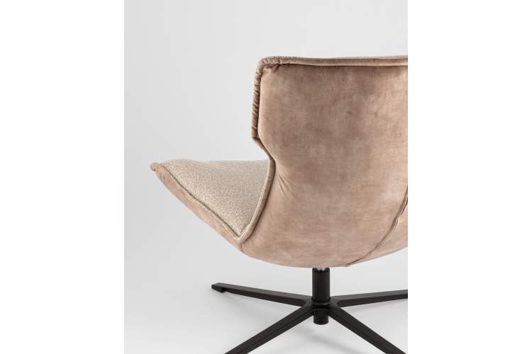 Кресло лаунж Sway бежевый с коричневым-6