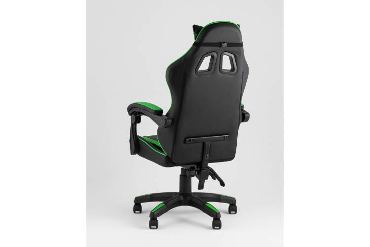 Кресло спортивное TopChairs Shadow черно-зеленый-5