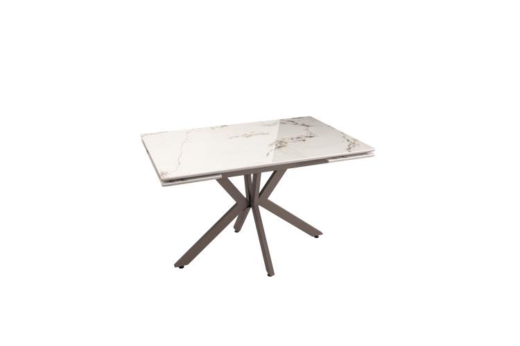 Стол раскладной Marmer 120-180*80*76 керамика капучино