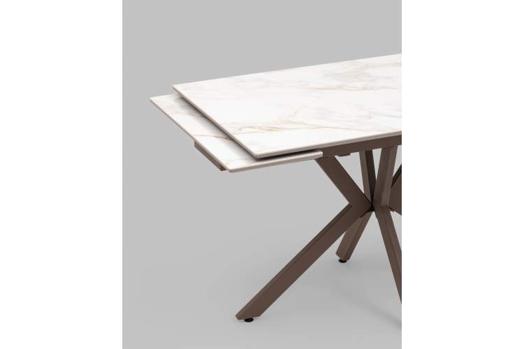 Стол раскладной Marmer 120-180*80*76 керамика капучино-7