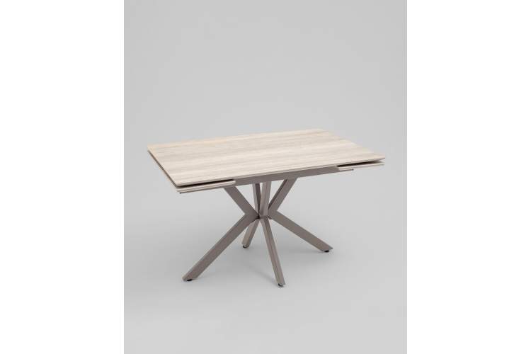 Стол Marmer 120-180/80/76 см подстолье металл капучино-1