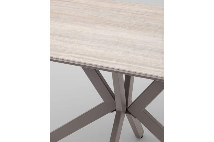 Стол Marmer 120-180/80/76 см подстолье металл капучино-7