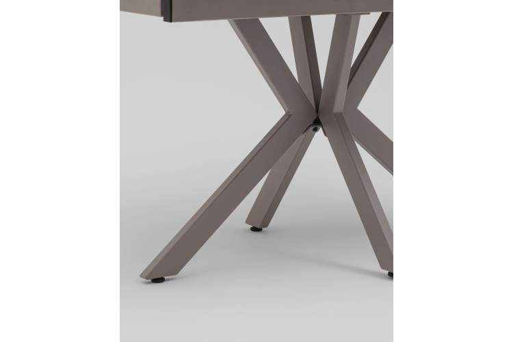 Стол Marmer 120-180/80/76 см подстолье металл капучино-8