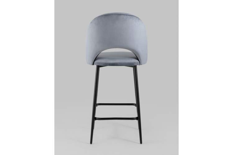 Стул полубарный Меган SN велюр серый-4