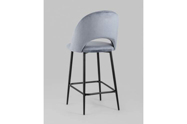 Стул полубарный Меган SN велюр серый-5