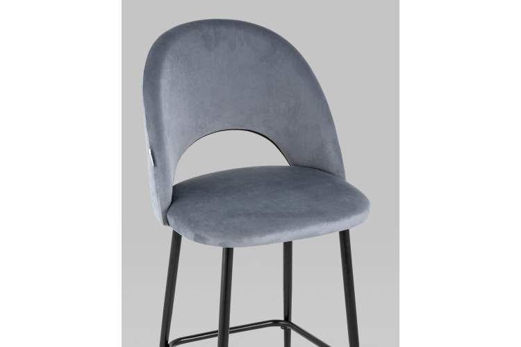 Стул полубарный Меган SN велюр серый-7