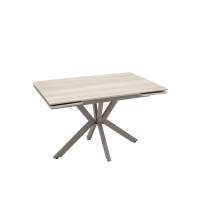 Стол Marmer 120-180/80/76 см подстолье металл капучино