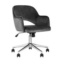 Кресло компьютерное Кларк велюр серый